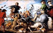 Peter Paul Rubens A 1615-1621 oil on canvas 'Wolf and Fox hunt' painting by Peter Paul Rubens oil on canvas